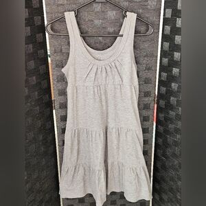 Gray Sleeveless Tiered Dress